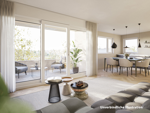 Wohnzimmer und Esszimmer
