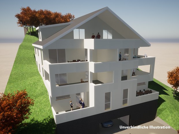 Blick von Außen auf den Neubau