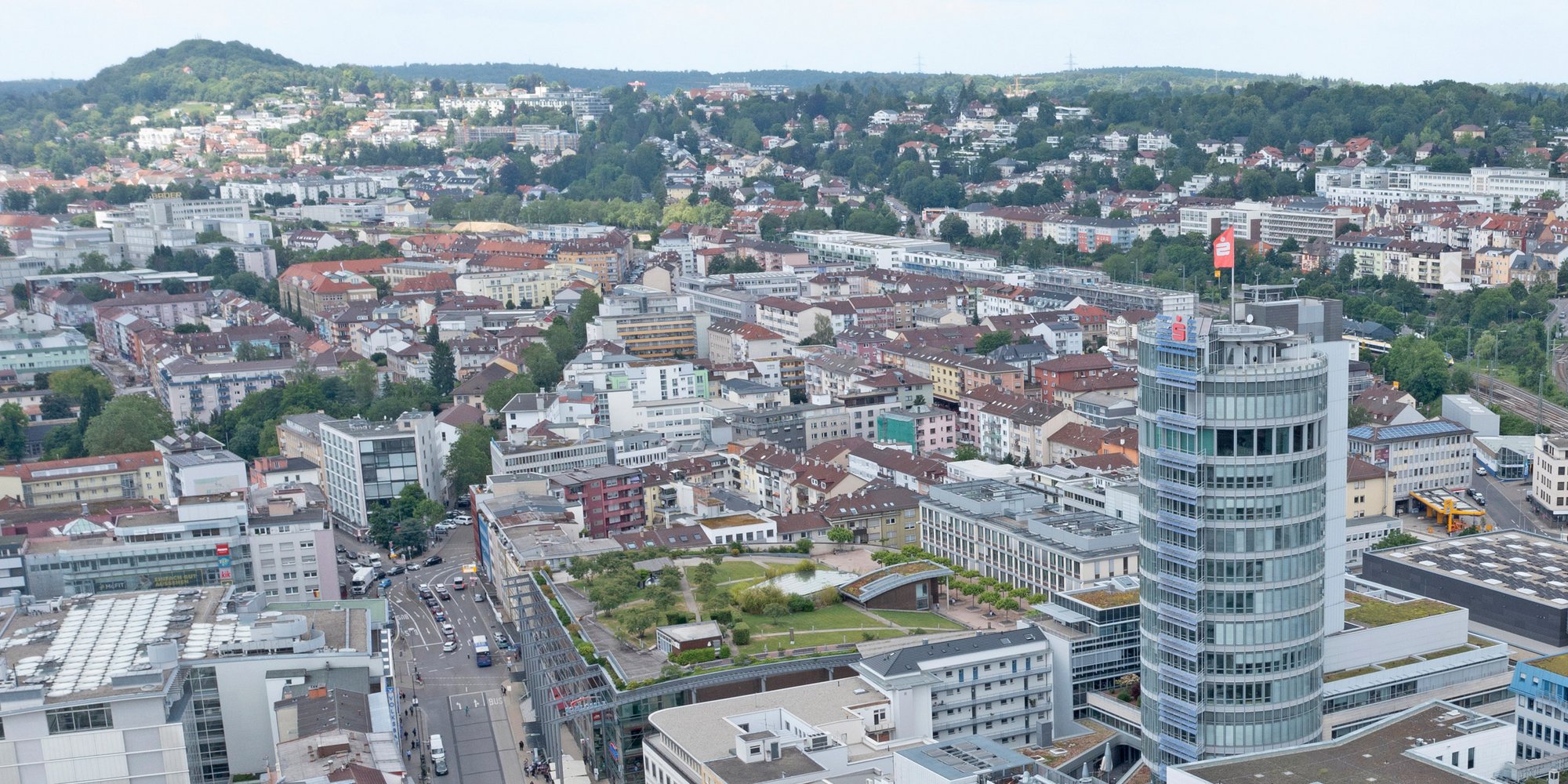 Luftbildaufnahme von Pforzheim