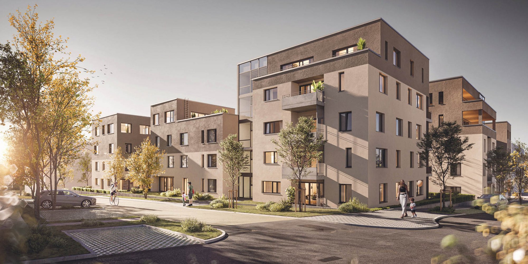 Außenansicht der Neubau-eigentumswohnungen in Birkenfeld